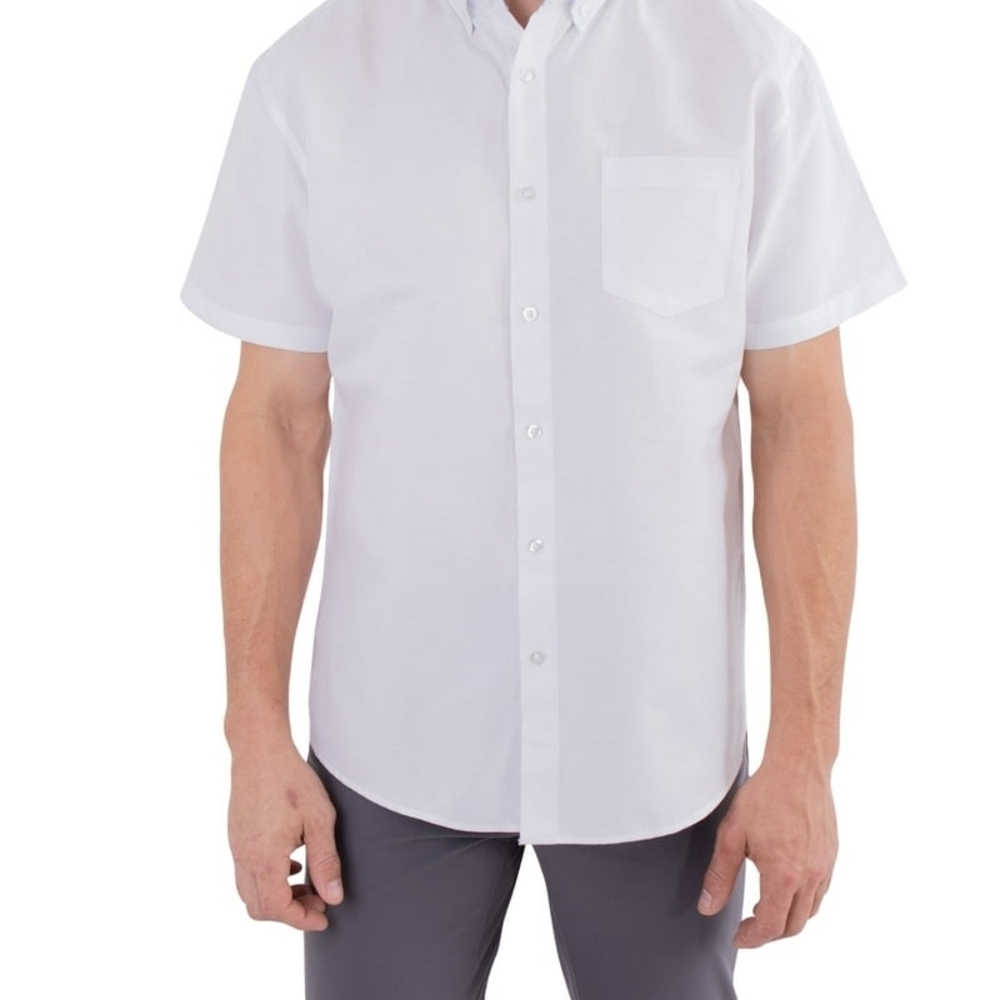 *** Visive Short-Sleeve Button-Down Shirt in White Size 2XL - New